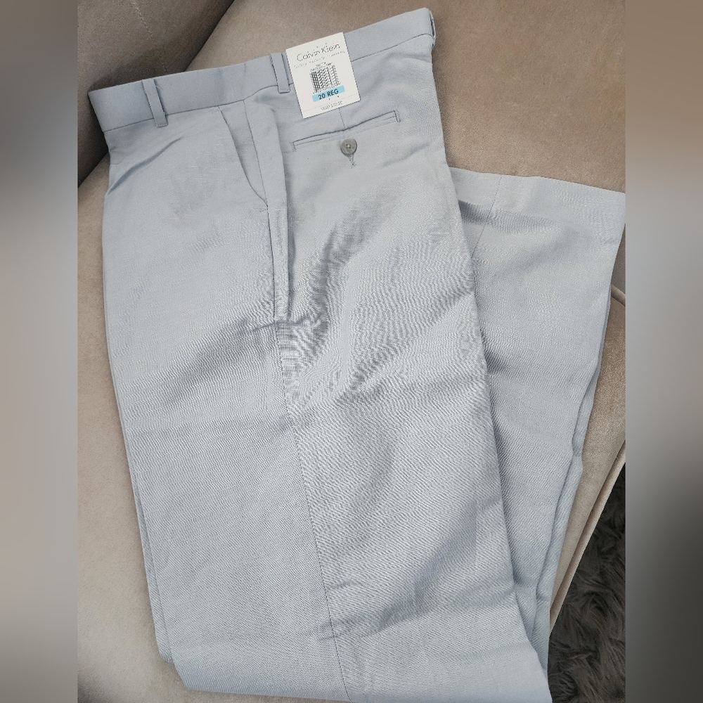 Boys size 20 Calvin Klein light bluish-gray dress pants. Modern fit.
